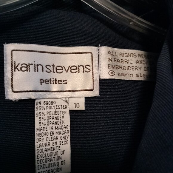 Karin Stevens navy jacket size 10 - Picture 3 of 6